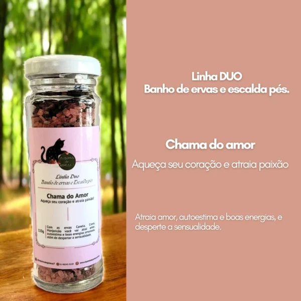 Banho e escalda pés – Linha Duo: Chama do Amor