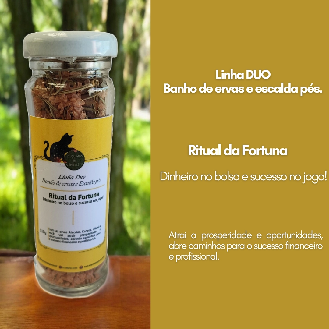 Banho e Escalda pés – Linha Duo: Ritual da Fortuna