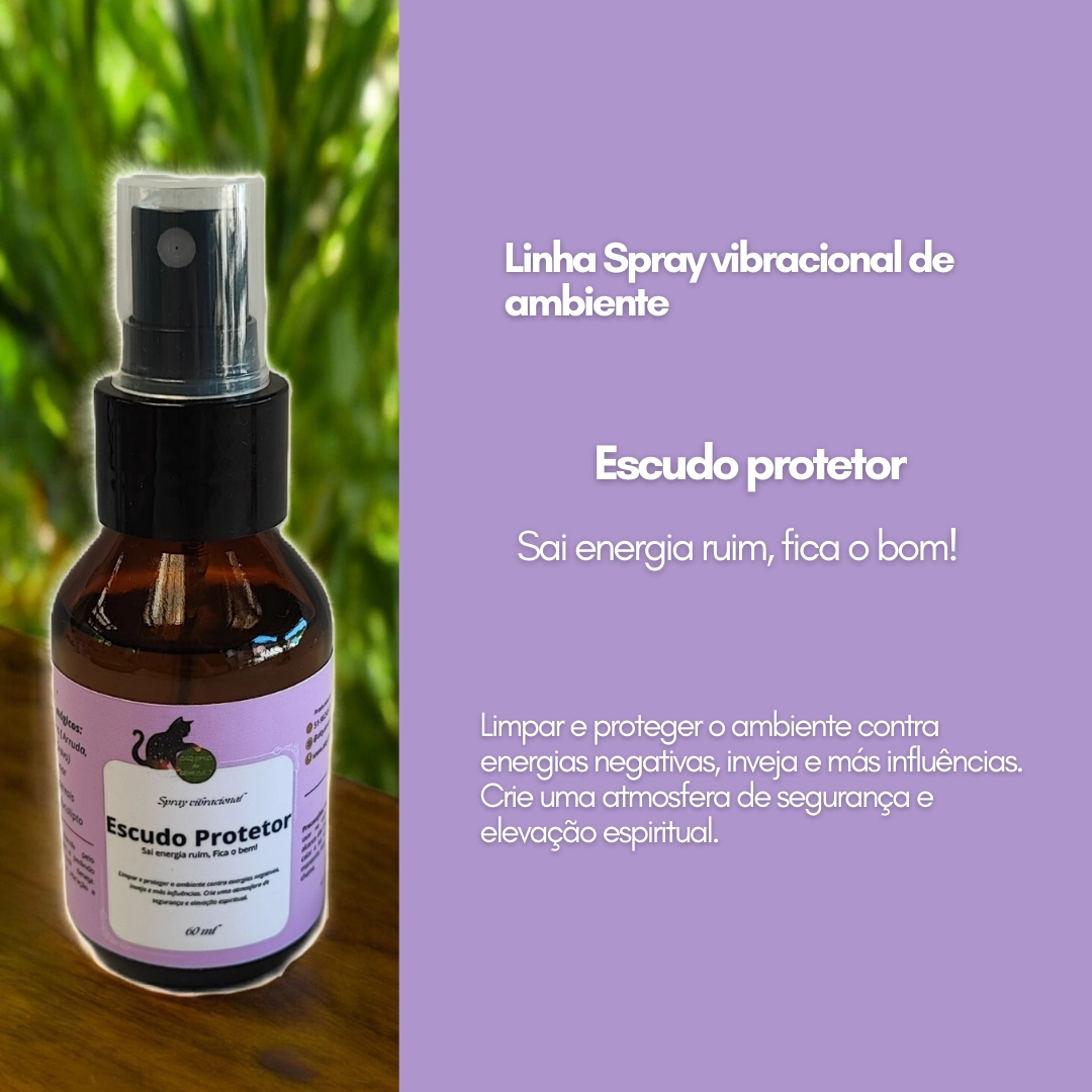 Spray Vibracional de Ambiente – Linha: Escudo Protetor